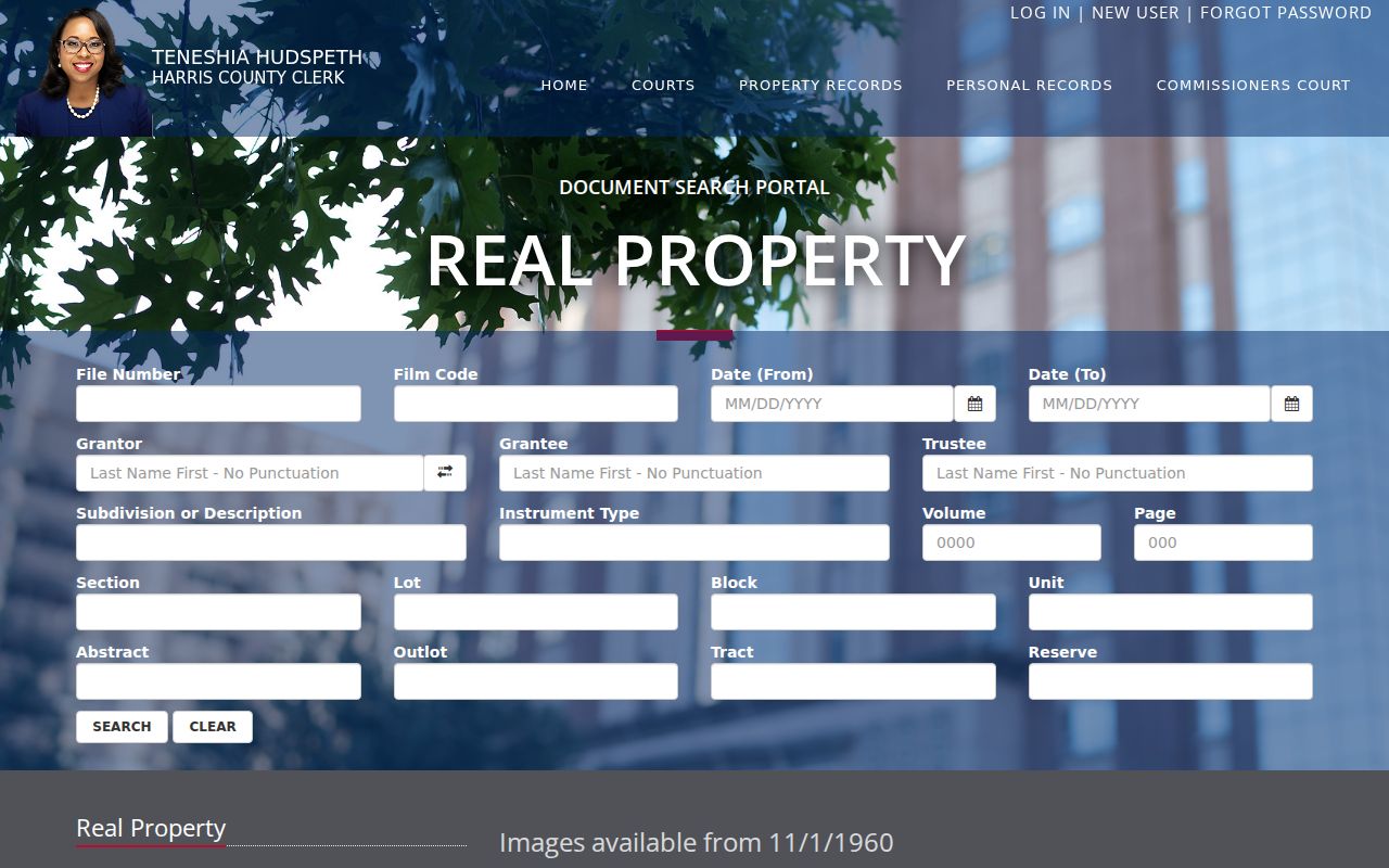 Mission Bend residents directory Harris real property deed index